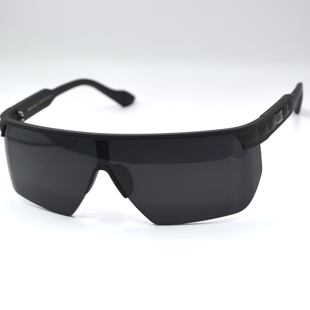 Gucci Sunglasses | Matte Black | Grey Lens | Rimless | Like New | Never Worn